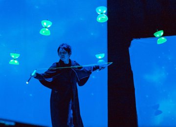 Horizontal diabolo juggling